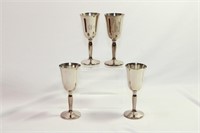 Set of 4 Silverplate Cordials