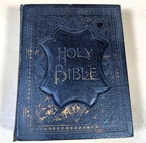 Antique Bible - 1895 - see some heavy wear