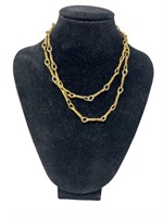 Christian Dior twisted link chain necklace