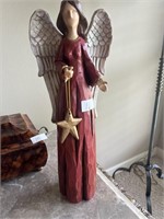 Carved Wooden Angel Figure