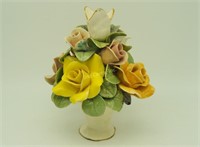 Vintage Capodimonte Flower Ceramic Arrangement