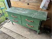 Wooden Workbench with Drawers