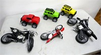 Plastic Toy Trucks & Motorcycles