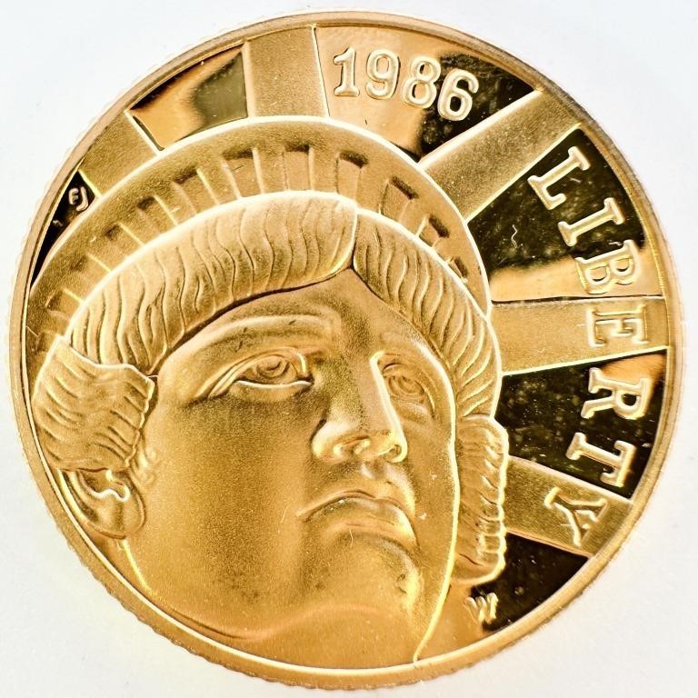 1986-W Gold $5 Commem Statue of Liberty BU