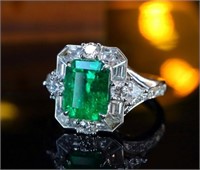 1.8ct Zambian Emerald 18Kt Gold Ring