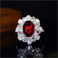 3ct Pigeon Blood Ruby 18Kt Gold Ring