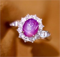2ct Natural Star Sapphire 18Kt Gold Ring