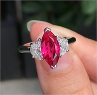 2.1ct Natural Ruby 18Kt Gold Ring