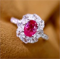 1ct Natural Ruby 18Kt Gold Ring