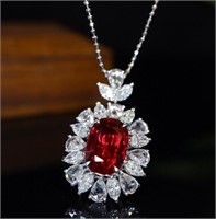 3ct Natural Ruby 18Kt Gold Pendant