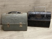 (2) Vtg Thermos Lunch Pal Tins