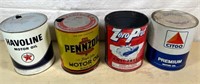 4pcs- 1 gal. Vintage OIL cans