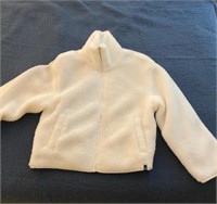 SIMILAR, Peloton brand fluffy white jacket