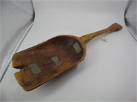 Early Primitive Wooden Scoopr Shovel - Hand Made
