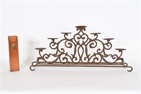 Metal Fireplace Candelabra, Match Box