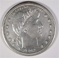 1914-S BARBER QUARTER XF-AU