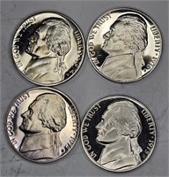 1974-75-76-75 Gem Proof Jefferson Nickels