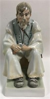 Zsolnay Porcelain Figure Of Man Signed Pecs