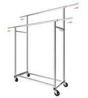 Simple Trending Double Rod Clothing Garment Rack