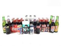 4 Vtg NASCAR Coke, Pepsi, Sundrop & Other Bottles