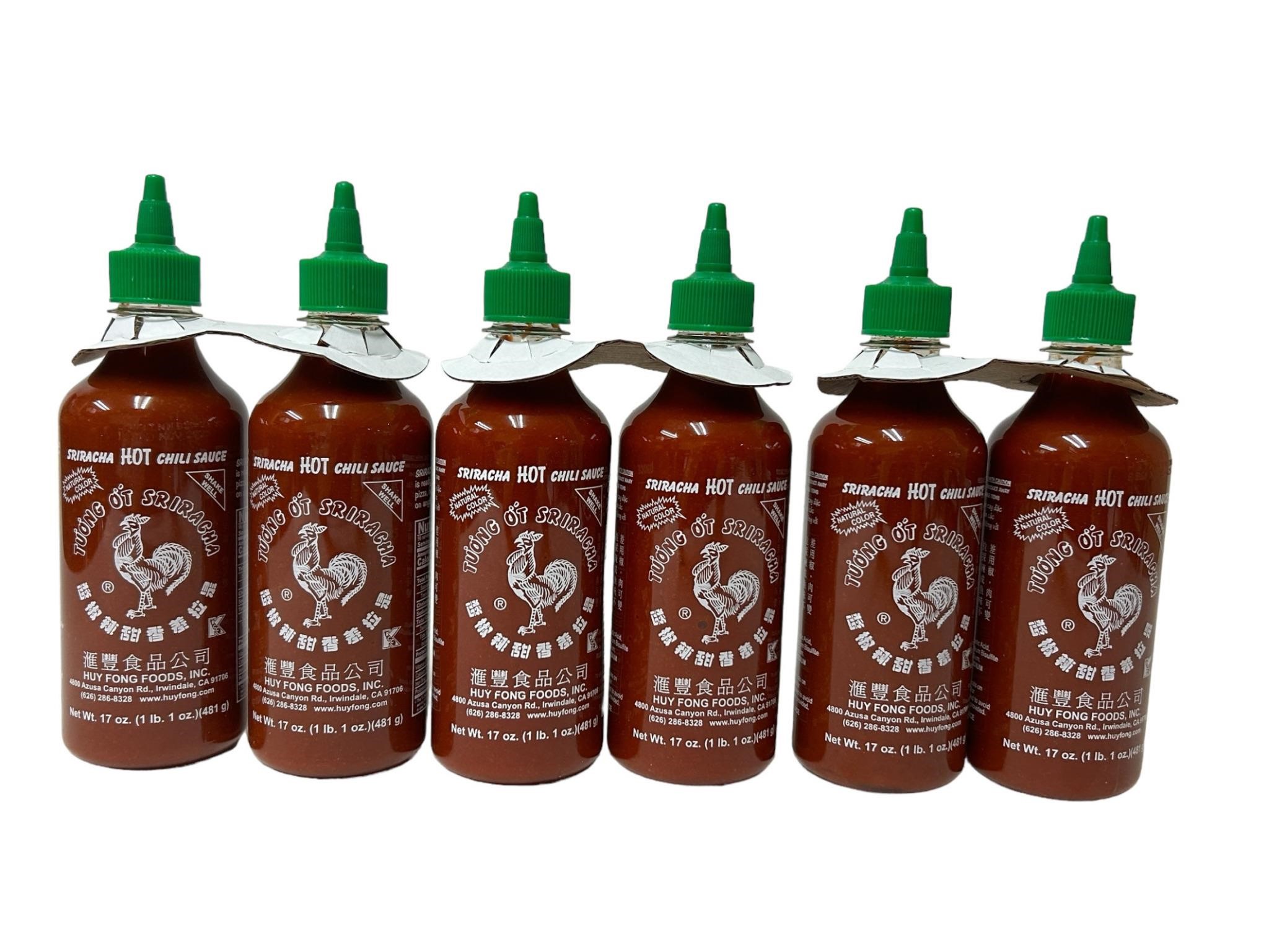 (6 PACK) Huy Fong, SRIRACHA Hot Chili Sauce, 17oz