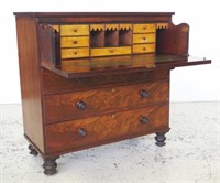 Victorian mahogany secretaire chest