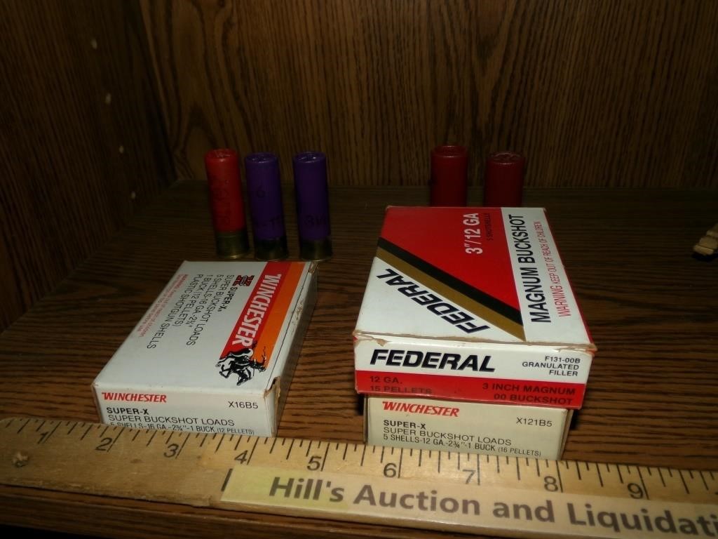 Three Boxes Buckshot Ammo