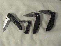 4pc Folding Lock Back Knives