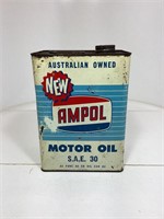 Ampol NEW Imperial Gallon Motor Oil Tin