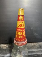 Shell Single 30 Tin Pourer & Cap on 500ml Bottle