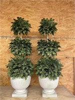 Pair Potted Faux Plants 25-1/2"H