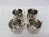 Stainless Steel Hammered Moscow Mule Mug 20oz Set