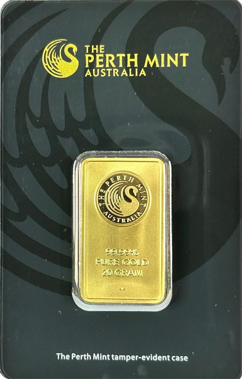 20g Perth Mint 99.99 Gold Bullion Bar