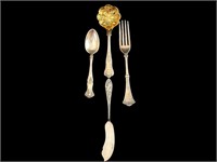 Vintage Silverplate Spoons, Fork & Master Butter
