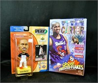 VINCE CARTER BOBBLE HEAD & CEREAL BOX 1990's