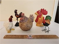 5 Roosters of Assorted Materials