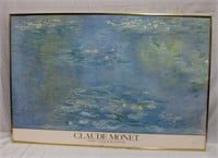 Framed Claude Monet  " Nympheas" print  36 X 24"