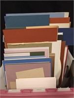 Box of assorted picture frame matting, all c