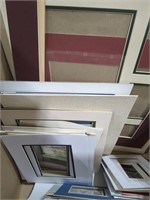 Box of assorted picture frame matting with c