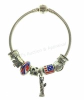 Pandora Sterling Silver Bracelet With Charms