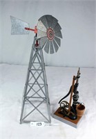 (2) Small Windmill; Ertl Hand Water Pump