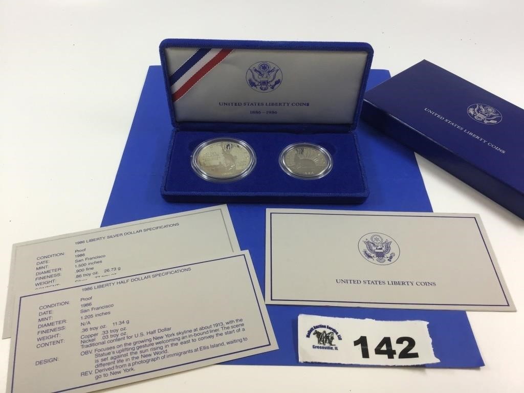UNITED STATES LIBERTY COIN SET 1886-1986