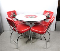 Retro Diner Coca-Cola Table & Four Chairs