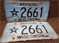 Police / Sheriff / Dealer WI Star License Plates