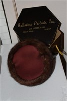 Coralie pillbox fur hat in box