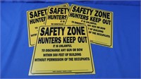 4 Safety Zone Signs