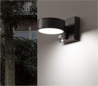 8W LED Motion Sensor Outdoor Light, Matte Black -