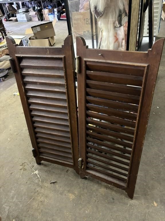 set of wooden shutters