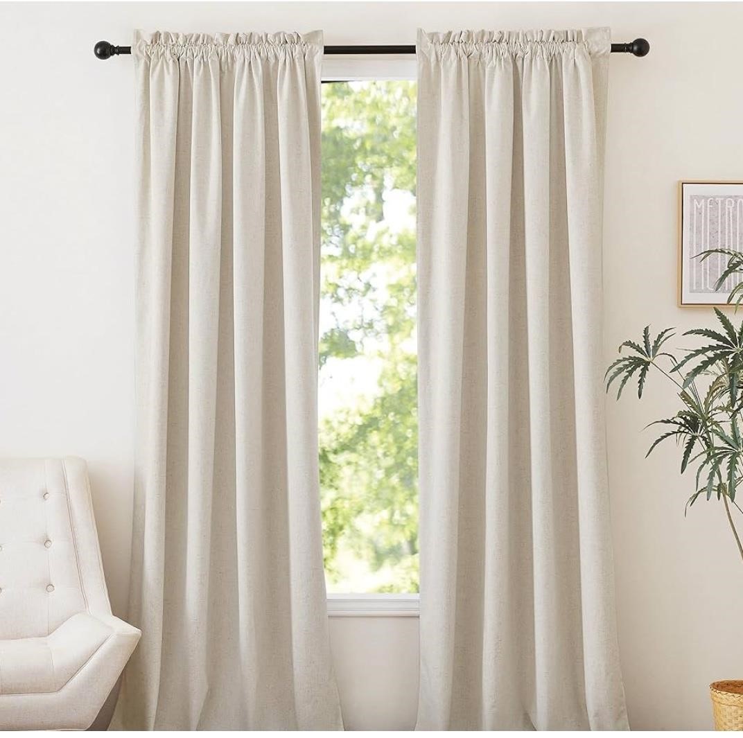 (2 Panel) Bedroom Curtains 52" Width by 95" Length