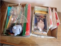 (2) Boxes w/ Pens, Pencils, Greeting Cards